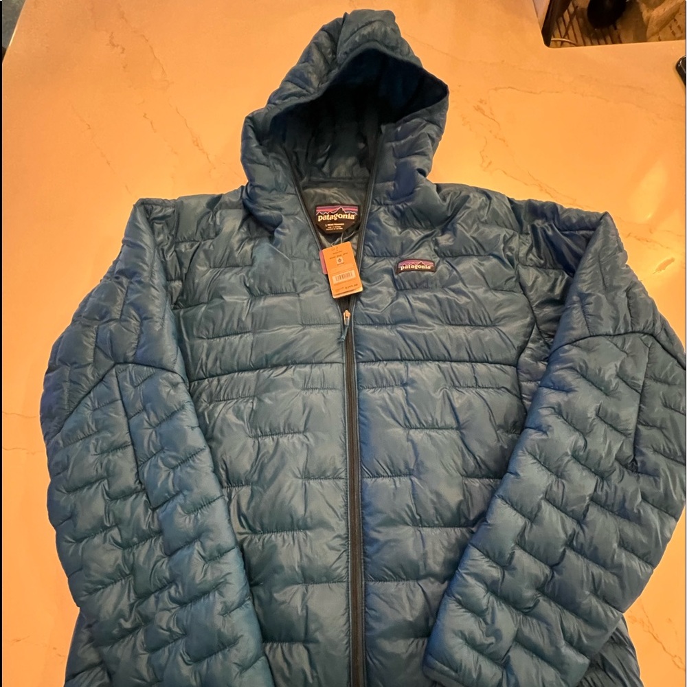 Patagonia Micro Puff Hoody NWT Blue Large $299